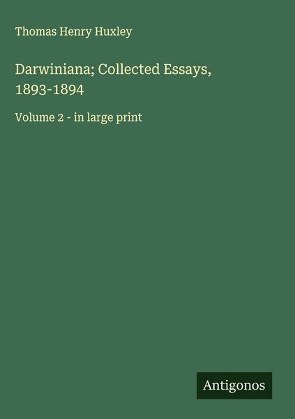 Produktbild: Darwiniana; Collected Essays, 1893-1894