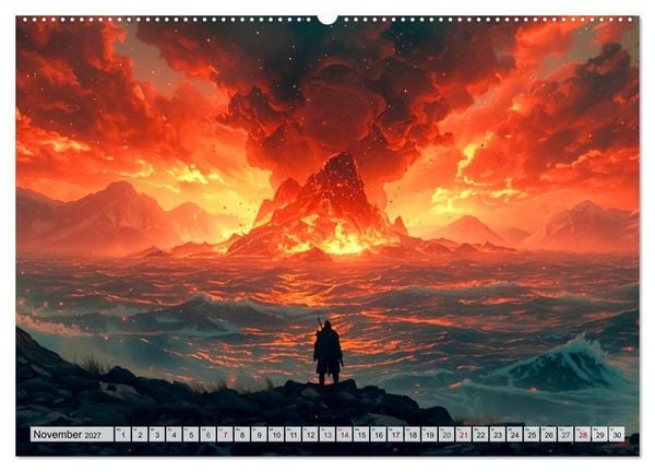 Produktbild: Ragnar&ouml;k &ndash; Die letzte Schlacht der G&ouml;tter (hochwertiger Premium Wandkalender 2027 DIN A2 quer), Kunstdruck in Hochglanz