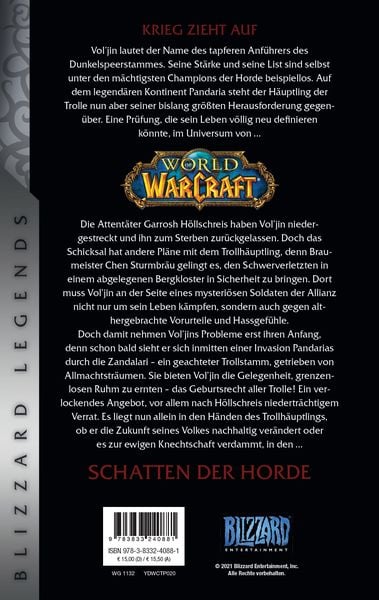 Produktbild: World of Warcraft: Vol'jin - Schatten der Horde