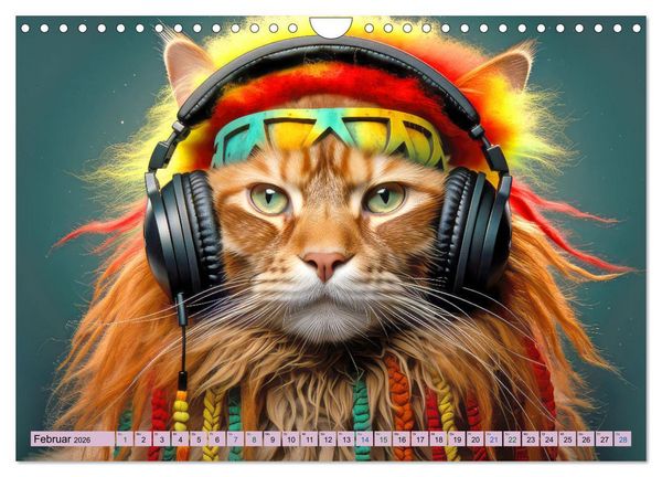 Produktbild: Ginger - Samtpfotiger Abenteurer (Wandkalender 2026 DIN A4 quer), CALVENDO Monatskalender