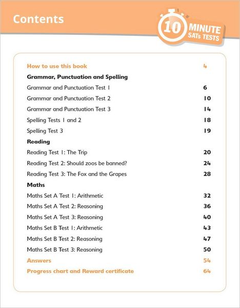 Produktbild: Grammar, Reading & Maths 10-Minute Tests Ages 8-9