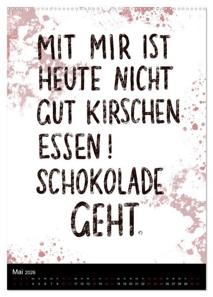 Produktbild: Und bei dir so ...? Witzige Spr&uuml;che gegen die T&uuml;cken des Alltags (Wandkalender 2026 DIN A2 hoch), CALVENDO Monatskalender