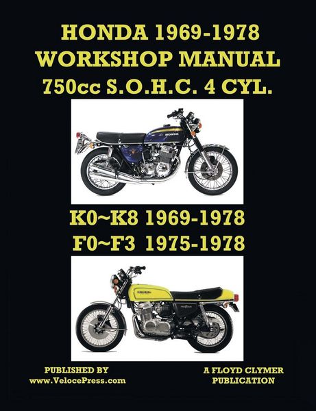 Produktbild: Honda 1969-1978 Workshop Manual 750cc Sohc 4 Cylinder K0 K8 & F0 F3