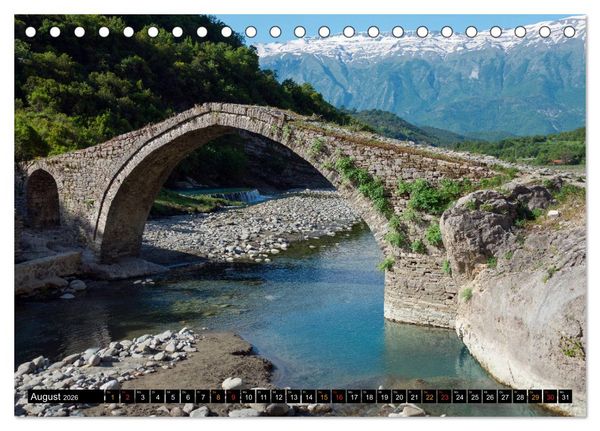 Produktbild: Landschaften in Albanien (Tischkalender 2026 DIN A5 quer), CALVENDO Monatskalender