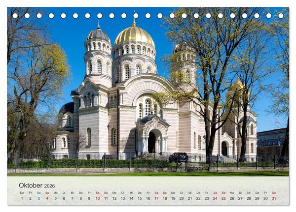 Produktbild: Riga - Paris des Ostens (Tischkalender 2026 DIN A5 quer), CALVENDO Monatskalender