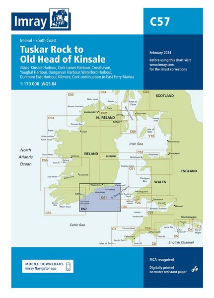 Produktbild: C57 Tuskar Rock to Old Head of Kinsale, Imray Chart