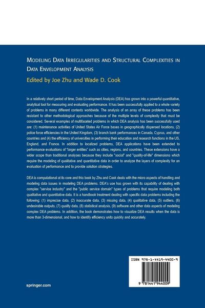 Produktbild: Modeling Data Irregularities and Structural Complexities in Data Envelopment Analysis