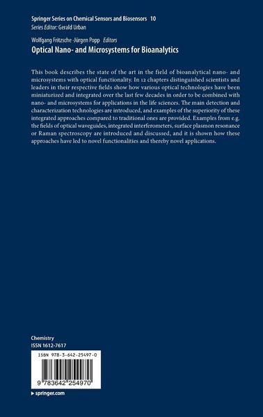 Produktbild: Optical Nano- and Microsystems for Bioanalytics
