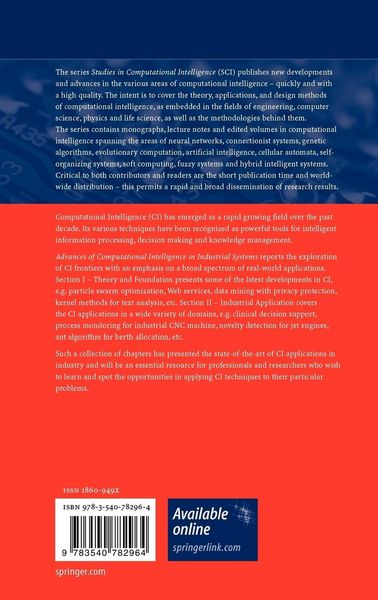 Produktbild: Advances of Computational Intelligence in Industrial Systems