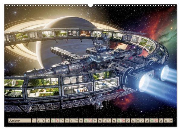 Produktbild: Gravitations-Raumschiffe (Wandkalender 2027 DIN A2 quer), CALVENDO Monatskalender