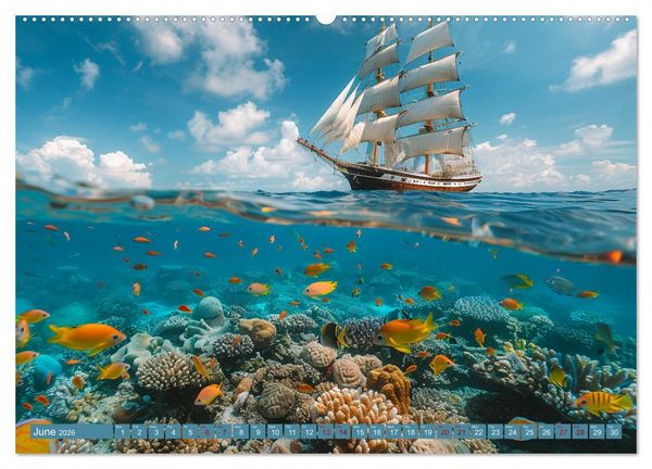 Produktbild: Sailing Through Seasons (High Quality Premium Wall Calendar 2026 DIN A2 landscape),CALVENDO 12 Month Wall Calendar