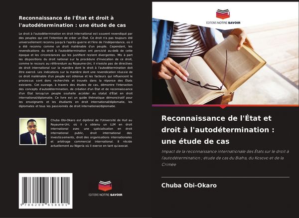 Produktbild: Reconnaissance de l'&Eacute;tat et droit &agrave; l'autod&eacute;termination : une &eacute;tude de cas