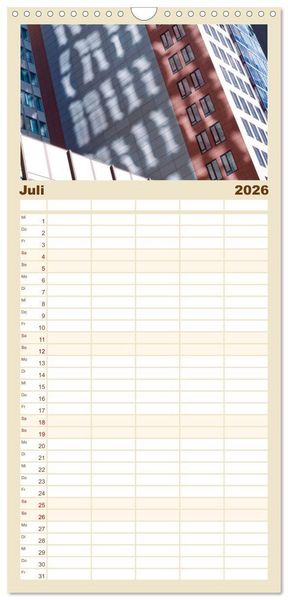 Produktbild: Familienplaner 2026 - Frankfurt am Main - Fassaden mit 5 Spalten (Wandkalender, 21 x 45 cm) CALVENDO