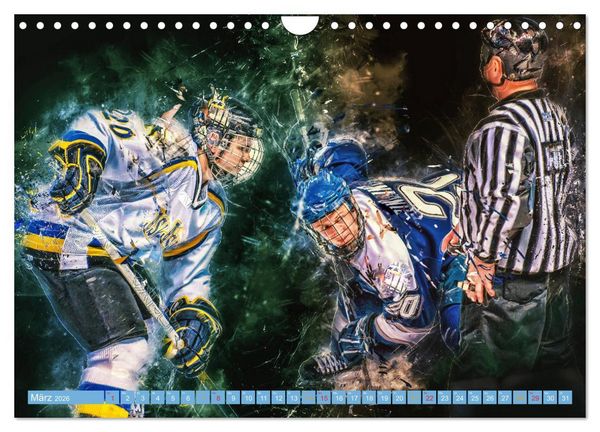 Produktbild: Eishockey - extrem cool (Wandkalender 2026 DIN A4 quer), CALVENDO Monatskalender