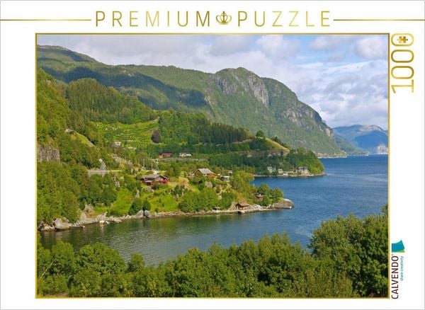 CALVENDO Puzzle Hardangerfjord bei Norheimsund | 1000 Teile Lege-Größe 64x48cm Foto-Puzzle für glückliche Stunden