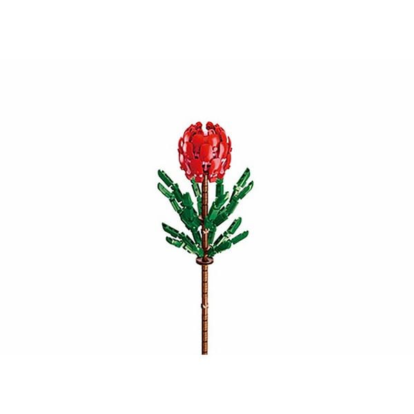 Produktbild: Klemmbausteine Pleyerid Blume in Vase rot