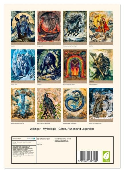 Produktbild: Wikinger - Mythologie - G&ouml;tter, Runen und Legenden (Wandkalender 2026 DIN A4 hoch), CALVENDO Monatskalender