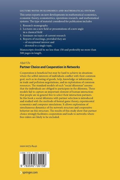Produktbild: Partner Choice and Cooperation in Networks
