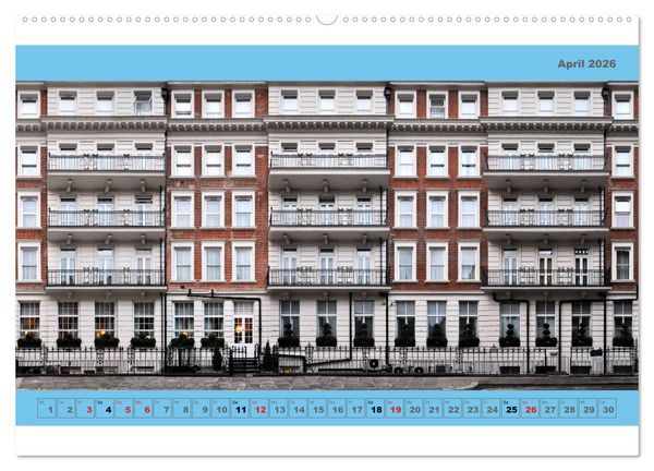Produktbild: London Fassade 2026 (hochwertiger Premium Wandkalender 2026 DIN A2 quer), Kunstdruck in Hochglanz