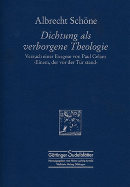 Produktbild: Dichtung als verborgene Theologie (2. erweiterte und &uuml;berarbeitete Aufl.)