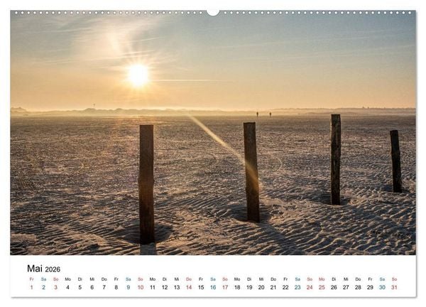 Produktbild: Lichtstimmungen in Sankt Peter-Ording (Wandkalender 2026 DIN A2 quer), CALVENDO Monatskalender