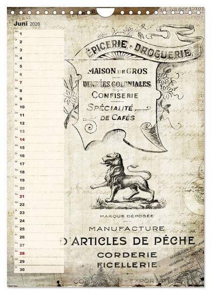 Produktbild: Vintage Welten (Wandkalender 2026 DIN A4 hoch), CALVENDO Monatskalender