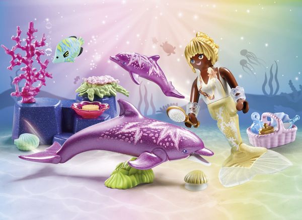 PLAYMOBIL 71501 - Princess Magic - Meerjungfrau mit Delfinen