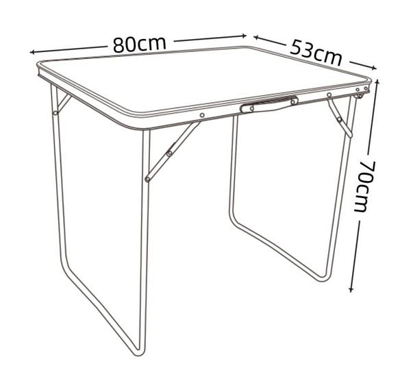 Produktbild: Campingtisch Galdas klappbar Tragegriff 80 x 53 cm
