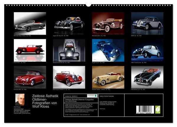 Produktbild: Zeitlose &Auml;sthetik Oldtimer-Fotografien von Wolf Kloss (hochwertiger Premium Wandkalender 2026 DIN A2 quer), Kunstdruck in Hochglanz