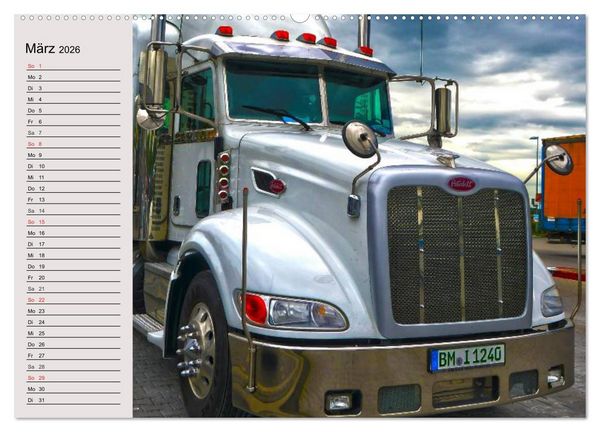 Produktbild: US-Trucks. Faszination Langhauber (Wandkalender 2026 DIN A2 quer), CALVENDO Monatskalender