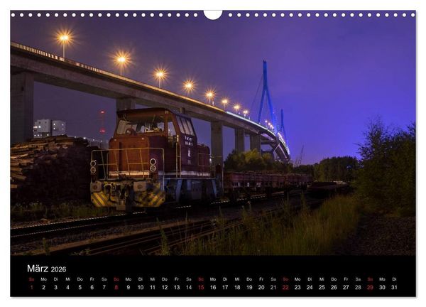 Produktbild: Der Hafen Hamburg bei Tag und Nacht (Wandkalender 2026 DIN A3 quer), CALVENDO Monatskalender