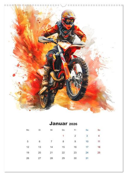 Produktbild: Zweirad Extrem (Wandkalender 2026 DIN A2 hoch), CALVENDO Monatskalender