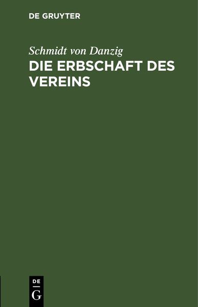 Produktbild: Die Erbschaft des Vereins