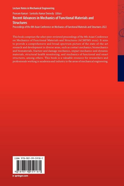 Produktbild: Recent Advances in Mechanics of Functional Materials and Structures