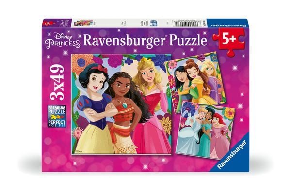 Produktbild: Kinderpuzzle 3x49 Teile - Disney Prinzessinnen - Girl Power!