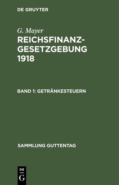 Produktbild: Getr&auml;nkesteuern