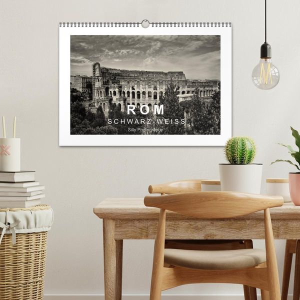 Produktbild: Rom in schwarz - weiss (Wandkalender 2026 DIN A3 quer), CALVENDO Monatskalender