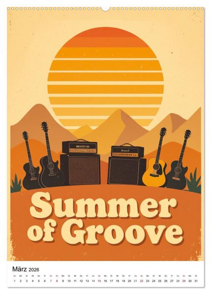 Produktbild: Feel the Groove &ndash; Funk & Soul Vintage (Wandkalender 2026 DIN A2 hoch), CALVENDO Monatskalender