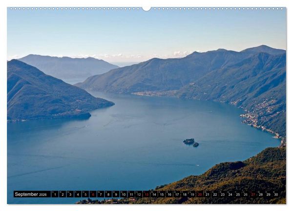 Produktbild: Lago Maggiore - Der malerische See in Italien und der Schweiz (hochwertiger Premium Wandkalender 2026 DIN A2 quer), Kunstdruck in Hochglanz