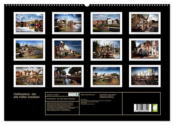 Produktbild: Ostfriesland - der alte Hafen Greetsiel (hochwertiger Premium Wandkalender 2026 DIN A2 quer), Kunstdruck in Hochglanz