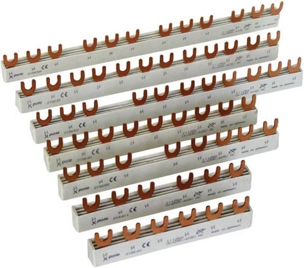 Produktbild: Eaton 215645 Eaton Sammelschiene Euro-Vario 63A EVG-3PHAS/9MOD Phasenschiene 3polig 10 mm&sup2; 63 A 500 V 1 St.