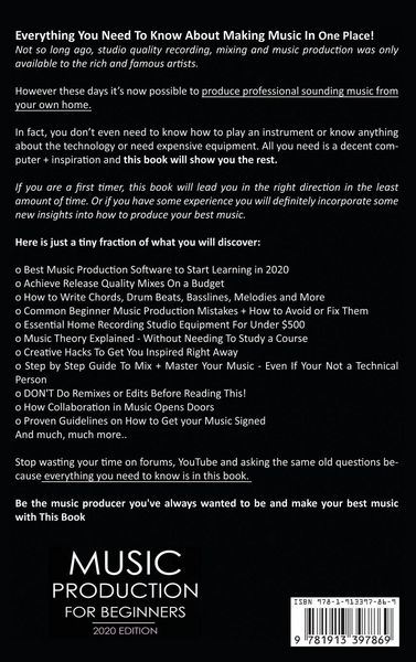 Produktbild: Music Production For Beginners 2020 Edition