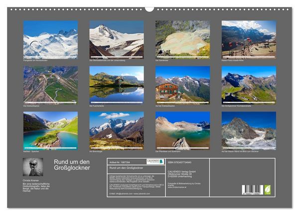 Produktbild: Rund um den Gro&szlig;glockner (Wandkalender 2026 DIN A2 quer), CALVENDO Monatskalender