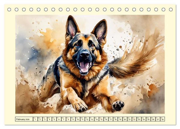 Produktbild: German Shepherds - classics around the globe (Desk Calendar 2026 DIN A5 landscape), CALVENDO 12 Month DeskCalendar