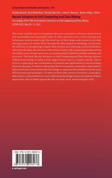Produktbild: Recent Advances in Soft Computing and Data Mining