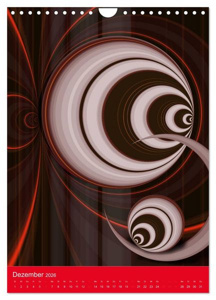 Produktbild: Digitale Kunst - rund und bunt (Wandkalender 2026 DIN A4 hoch), CALVENDO Monatskalender