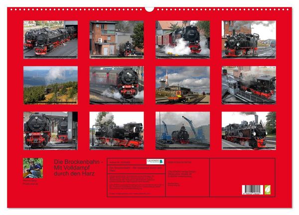 Produktbild: Die Brockenbahn - Mit Volldampf durch den Harz (Wandkalender 2026 DIN A2 quer), CALVENDO Monatskalender