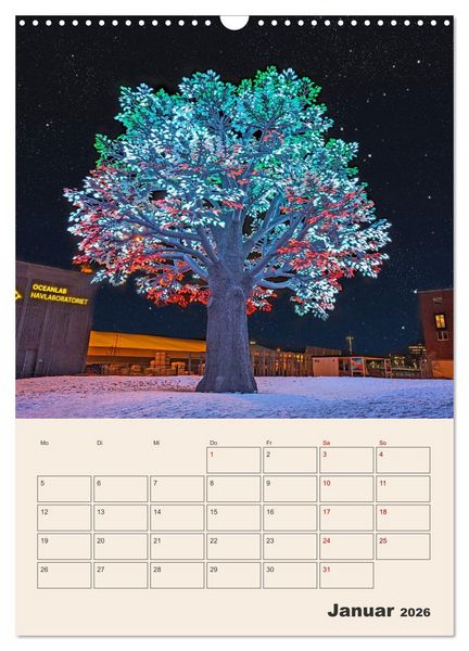 Produktbild: Winterliches Oslo - Terminplaner (Wandkalender 2026 DIN A3 hoch), CALVENDO Monatskalender