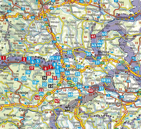 Produktbild: ROTHER Wanderf&uuml;hrer Slowenisches Weinland. 50 Touren im Nordosten Sloweniens in den Bergen und H&uuml;geln rund um Maribor