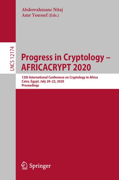Produktbild: Progress in Cryptology - AFRICACRYPT 2020